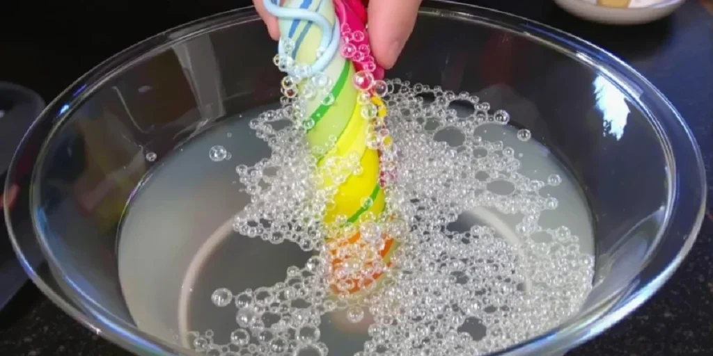 How to clean a silicone pipe without alcohol using baking soda and gentle scrubbing