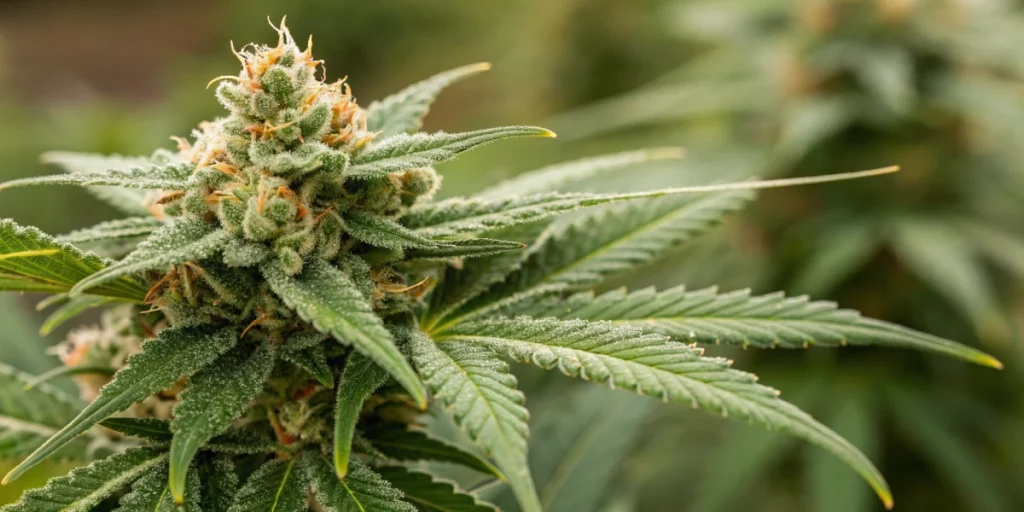 Close-up of cannabis buds highlighting the natural presence of Terpinolene Terpene in the resin.