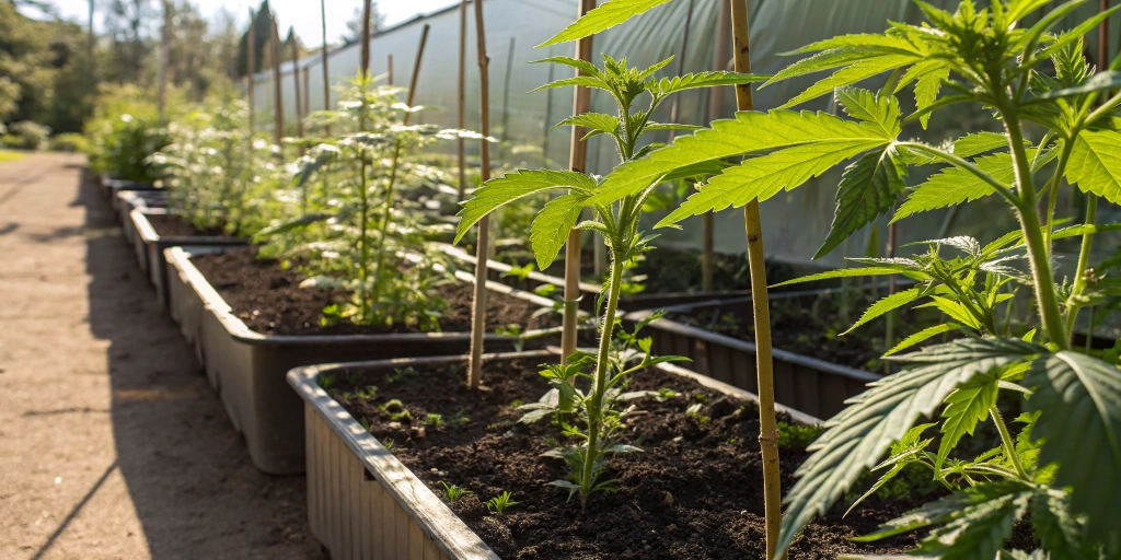 Early identification of male vs female cannabis seeds in outdoor cultivation.