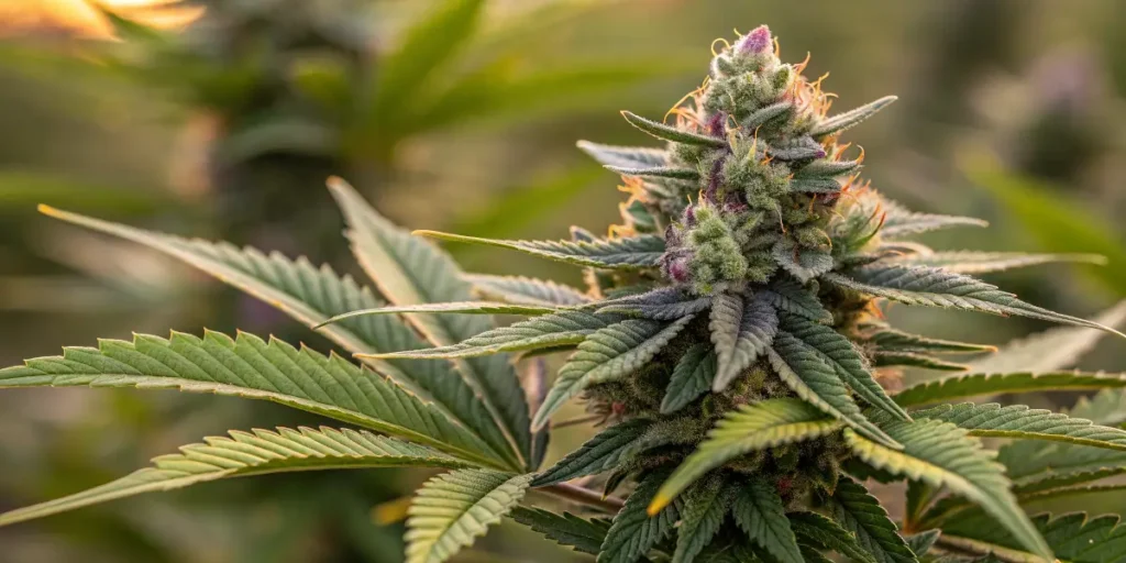 rjan's Ultra Haze #1 cannabis plant in full flowering stage with vivid leaves.