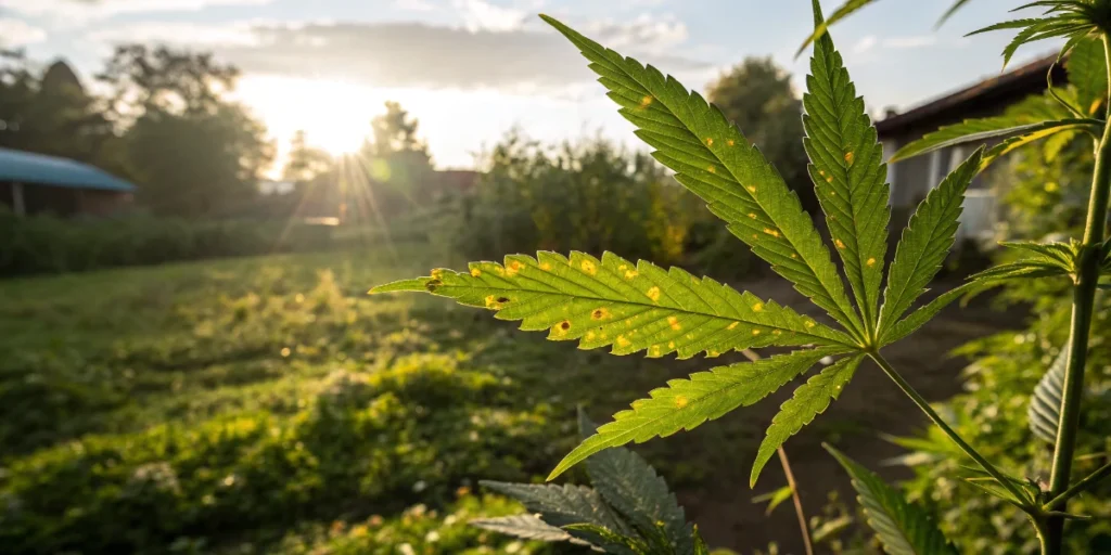 Indoor comparison of cannabis plants highlighting structural differences caused by overwatering.