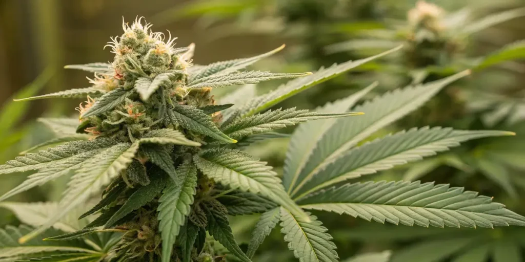 rs11 cannabis plant during vegetative growth stage indoors