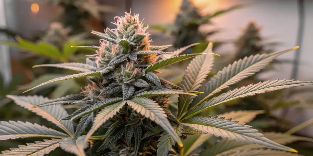 Shiva Skunk Auto cannabis plant flowering indoors