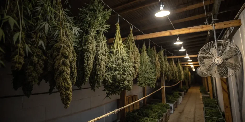 Sleepy Joe cannabis strain growing indoors with thick colas and compact structure