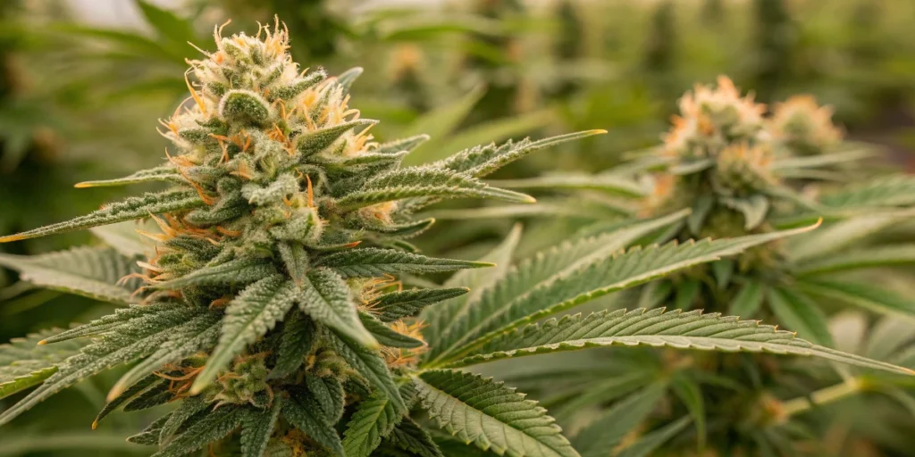 Super Skunk indoor cultivation under LED grow lights