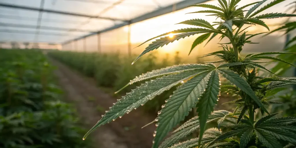 Best time to measure Brix in cannabis with dew-covered leaves at sunrise