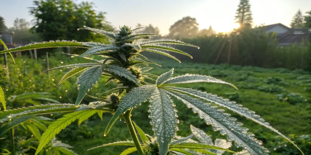 Using coin to grind cannabis buds inside container