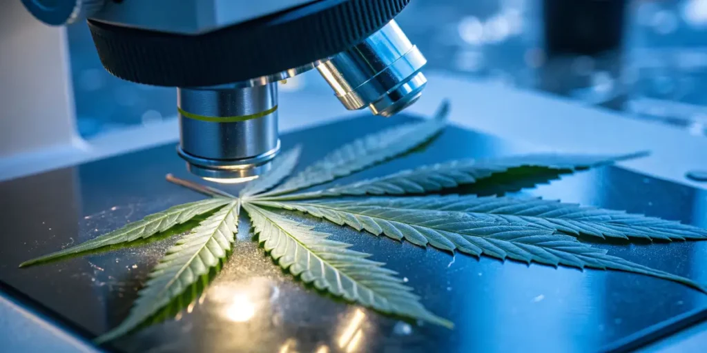 Cannabis plants growing in rows outdoors with balanced Brix levels.