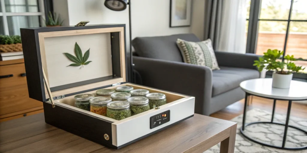 professional cannabis storage jars temperature controlled system
