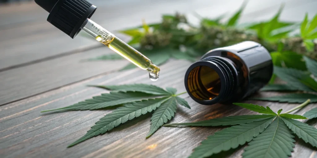 Preparing cannabis sap sample with a dropper for accurate Brix measurement.