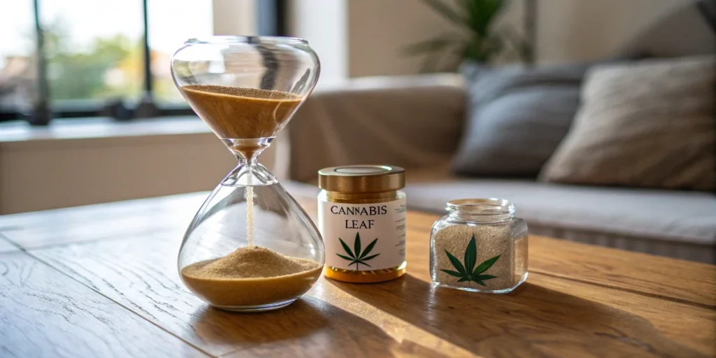 Cutting cannabis buds with scissors for preparation
