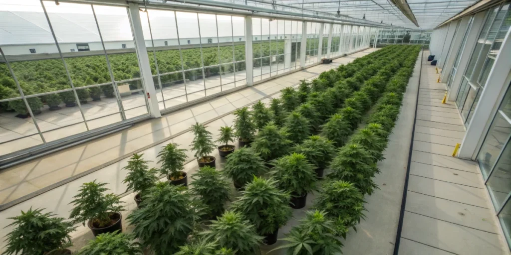 Large-scale cannabis cultivation requiring genetic consistency
