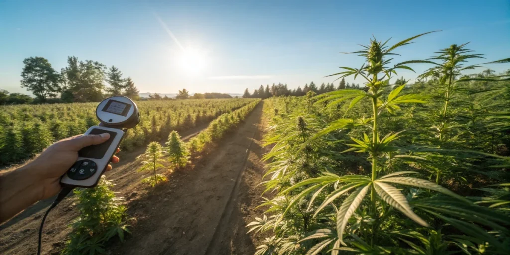 outdoor cannabis field brix measurement handheld device sunlight