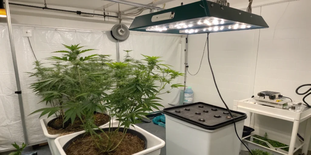 organized cannabis storage in refrigerator glass containers