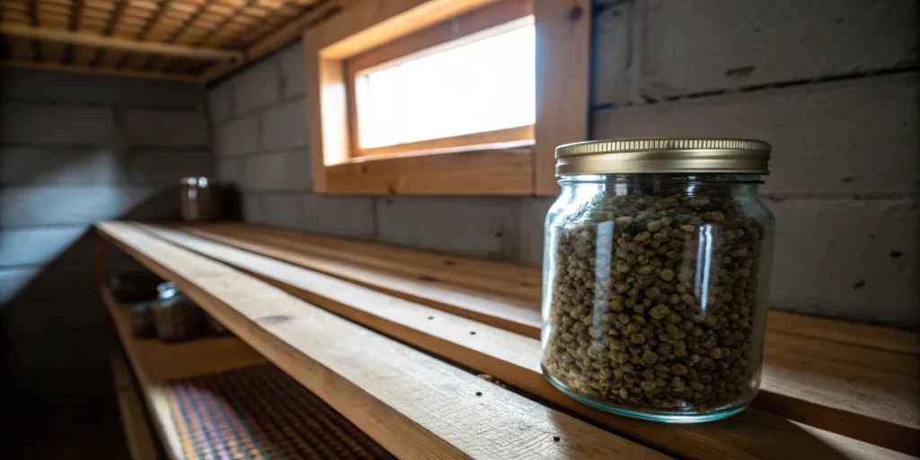 indoor autoflower cannabis cultivation under controlled storage and growing conditions