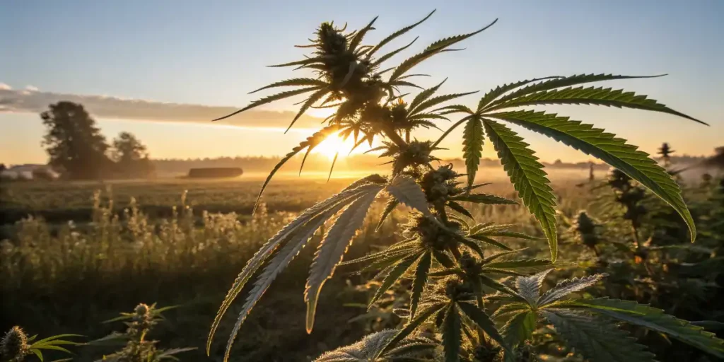 commercial indoor cannabis grow room with stable potency strains