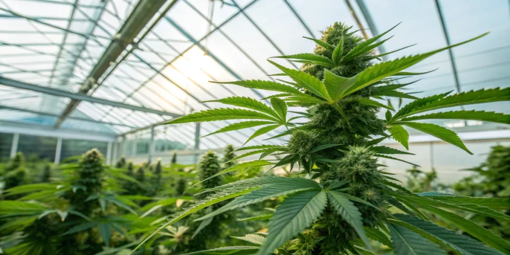 large-scale indoor cannabis cultivation with strains suited for long shelf life