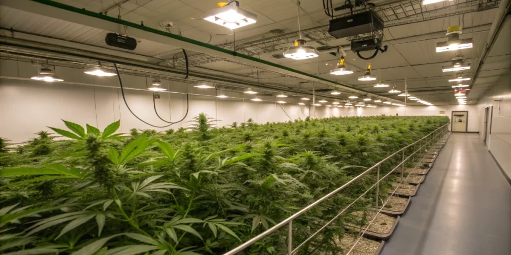 commercial indoor cannabis facility producing stable high THC strains