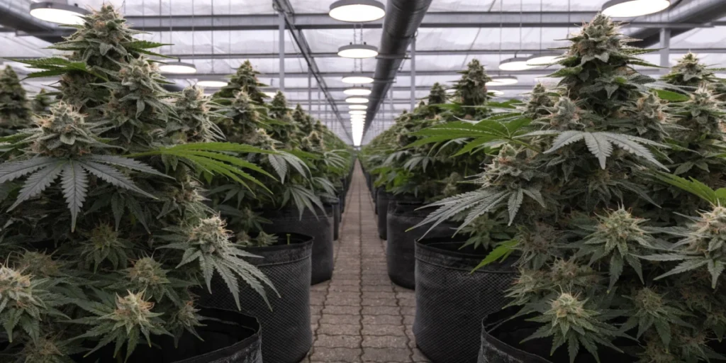 close-up cannabis flower with genetics designed for long-term preservation